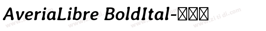 AveriaLibre BoldItal字体转换